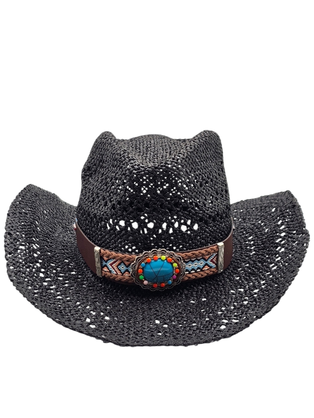Unisex Western Sunshade Beach Straw Cowboy Hat